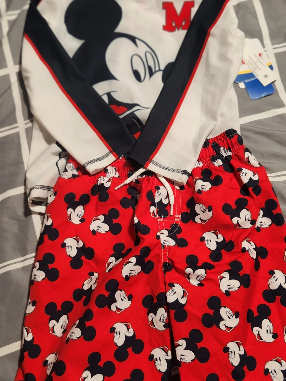 Disney Red & Navy Mickey Mouse Kids' Swim Set